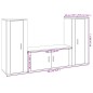 vidaXL 3-tlg. TV-Schrank-Set Braun Eichen-Optik Holzwerkstoff vidaXL 3-tlg. TV-Schrank-Set Braun Eichen-Optik Holzwerkstoff