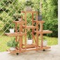 vidaXL Blumenständer mit Rollen 110x25x101 cm Massivholz Tanne vidaXL Blumenständer mit Rollen 110x25x101 cm Massivholz Tanne