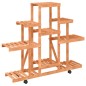 vidaXL Blumenständer mit Rollen 110x25x101 cm Massivholz Tanne vidaXL Blumenständer mit Rollen 110x25x101 cm Massivholz Tanne
