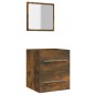 vidaXL Badschrank mit Spiegel Räuchereiche 41x38,5x48 cm vidaXL Badschrank mit Spiegel Räuchereiche 41x38,5x48 cm