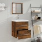 vidaXL Badschrank mit Spiegel Räuchereiche 41x38,5x48 cm vidaXL Badschrank mit Spiegel Räuchereiche 41x38,5x48 cm