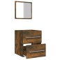 vidaXL Badschrank mit Spiegel Räuchereiche 41x38,5x48 cm vidaXL Badschrank mit Spiegel Räuchereiche 41x38,5x48 cm
