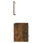 vidaXL Badschrank mit Spiegel Räuchereiche 41x38,5x48 cm vidaXL Badschrank mit Spiegel Räuchereiche 41x38,5x48 cm