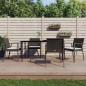 vidaXL 5-tlg. Garten-Essgruppe mit Kissen Poly Rattan und Stahl vidaXL 5-tlg. Garten-Essgruppe mit Kissen Poly Rattan und Stahl