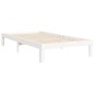 vidaXL Massivholzbett mit Kopfteil Weiß 100x200 cm vidaXL Massivholzbett mit Kopfteil Weiß 100x200 cm