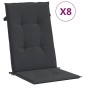 vidaXL Gartenstühle mit Auflagen 8 Stk. Massivholz Teak vidaXL Gartenstühle mit Auflagen 8 Stk. Massivholz Teak