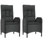 vidaXL 4-tlg. Garten-Essgruppe mit Kissen Schwarz Poly Rattan vidaXL 4-tlg. Garten-Essgruppe mit Kissen Schwarz Poly Rattan