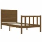 vidaXL Massivholzbett mit Kopfteil Honigbraun 90x200 cm vidaXL Massivholzbett mit Kopfteil Honigbraun 90x200 cm