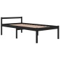 vidaXL Massivholzbett Schwarz Kiefer 100x200 cm vidaXL Massivholzbett Schwarz Kiefer 100x200 cm