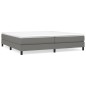 vidaXL Boxspringbett mit Matratze Dunkelgrau 200x200 cm Stoff vidaXL Boxspringbett mit Matratze Dunkelgrau 200x200 cm Stoff