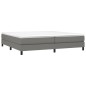 vidaXL Boxspringbett mit Matratze Dunkelgrau 200x200 cm Stoff vidaXL Boxspringbett mit Matratze Dunkelgrau 200x200 cm Stoff