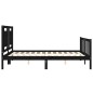 vidaXL Massivholzbett mit Kopfteil Schwarz 160x200 cm vidaXL Massivholzbett mit Kopfteil Schwarz 160x200 cm