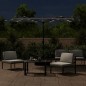vidaXL Doppelsonnenschirm mit LEDs Anthrazit 316x240 cm vidaXL Doppelsonnenschirm mit LEDs Anthrazit 316x240 cm