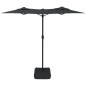 vidaXL Doppelsonnenschirm mit LEDs Anthrazit 316x240 cm vidaXL Doppelsonnenschirm mit LEDs Anthrazit 316x240 cm