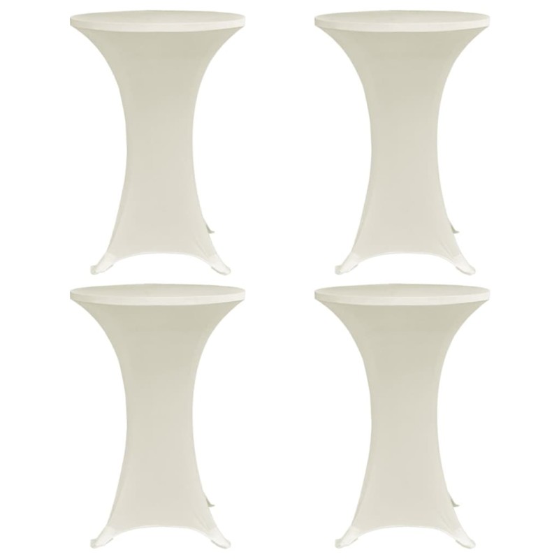 Stehtischhussen 4 Stk. Ø 80 cm Creme Stretch Stehtischhussen 4 Stk. Ø 80 cm Creme Stretch