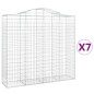 vidaXL Gabionen mit Hochbogen 7 Stk. 200x50x180/200cm Verzinktes Eisen vidaXL Gabionen mit Hochbogen 7 Stk. 200x50x180/200cm Verzinktes Eisen