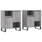 vidaXL Sideboards 2 Stk. Grau Sonoma Holzwerkstoff vidaXL Sideboards 2 Stk. Grau Sonoma Holzwerkstoff