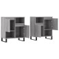 vidaXL Sideboards 2 Stk. Grau Sonoma Holzwerkstoff vidaXL Sideboards 2 Stk. Grau Sonoma Holzwerkstoff