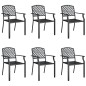 vidaXL 7-tlg. Garten-Essgruppe Anthrazit Stahl vidaXL 7-tlg. Garten-Essgruppe Anthrazit Stahl