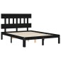 vidaXL Massivholzbett mit Kopfteil Schwarz 120x200 cm vidaXL Massivholzbett mit Kopfteil Schwarz 120x200 cm