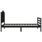 vidaXL Massivholzbett mit Kopfteil Schwarz 100x200 cm vidaXL Massivholzbett mit Kopfteil Schwarz 100x200 cm