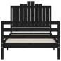 vidaXL Massivholzbett mit Kopfteil Schwarz 100x200 cm vidaXL Massivholzbett mit Kopfteil Schwarz 100x200 cm
