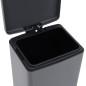 vidaXL Mülleimer mit Pedal Anti-Fingerabdruck 30 L Grau Edelstahl vidaXL Mülleimer mit Pedal Anti-Fingerabdruck 30 L Grau Edelstahl