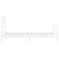 vidaXL Massivholzbett mit Kopfteil Weiß 90x200 cm vidaXL Massivholzbett mit Kopfteil Weiß 90x200 cm