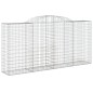 vidaXL Gabionen mit Hochbogen 3 Stk. 300x50x140/160cm Verzinktes Eisen vidaXL Gabionen mit Hochbogen 3 Stk. 300x50x140/160cm Verzinktes Eisen