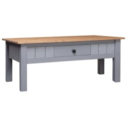 vidaXL Couchtisch Grau 100x60x45 cm Massivholz Panama-Kiefer 