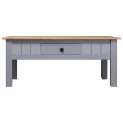vidaXL Couchtisch Grau 100x60x45 cm Massivholz Panama-Kiefer 