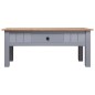 vidaXL Couchtisch Grau 100x60x45 cm Massivholz Panama-Kiefer 