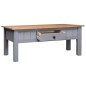 vidaXL Couchtisch Grau 100x60x45 cm Massivholz Panama-Kiefer 