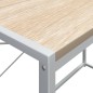 vidaXL Computertisch Weiß und Eiche-Optik 110x60x138 cm Spanplatte vidaXL Computertisch Weiß und Eiche-Optik 110x60x138 cm Spanplatte