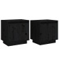 vidaXL Nachttische 2 Stk. Schwarz 40x30x40 cm Massivholz Kiefer vidaXL Nachttische 2 Stk. Schwarz 40x30x40 cm Massivholz Kiefer