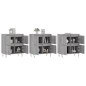 Sideboards 3 Stk. Grau Sonoma Holzwerkstoff Sideboards 3 Stk. Grau Sonoma Holzwerkstoff