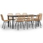 vidaXL 9-tlg. Garten-Essgruppe Poly Rattan vidaXL 9-tlg. Garten-Essgruppe Poly Rattan
