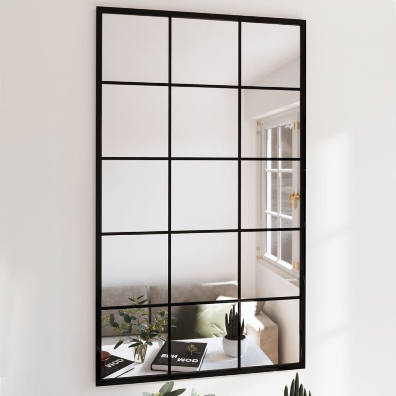 vidaXL Wandspiegel 2 Stk. Schwarz 100x60 cm Metall vidaXL Wandspiegel 2 Stk. Schwarz 100x60 cm Metall