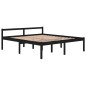 vidaXL Massivholzbett Schwarz Kiefer 180x200 cm vidaXL Massivholzbett Schwarz Kiefer 180x200 cm