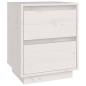 vidaXL Nachttische 2 Stk. Weiß 40x35x50 cm Massivholz Kiefer vidaXL Nachttische 2 Stk. Weiß 40x35x50 cm Massivholz Kiefer
