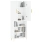 Highboard Hochglanz-Weiß 69,5x34x180 cm Holzwerkstoff Highboard Hochglanz-Weiß 69,5x34x180 cm Holzwerkstoff