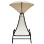vidaXL Sonnenliege mit Dach Creme 167x80x195 cm Stoff und Stahl vidaXL Sonnenliege mit Dach Creme 167x80x195 cm Stoff und Stahl