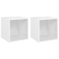 vidaXL TV-Schränke 2 Stk. Weiß 37x35x37 cm Holzwerkstoff vidaXL TV-Schränke 2 Stk. Weiß 37x35x37 cm Holzwerkstoff