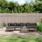 vidaXL 7-tlg. Garten-Lounge-Set mit Kissen Anthrazit Poly Rattan vidaXL 7-tlg. Garten-Lounge-Set mit Kissen Anthrazit Poly Rattan
