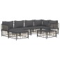vidaXL 7-tlg. Garten-Lounge-Set mit Kissen Anthrazit Poly Rattan vidaXL 7-tlg. Garten-Lounge-Set mit Kissen Anthrazit Poly Rattan