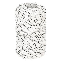 vidaXL Bootsseil Geflochten Weiß 2 mmx100 m Polyester	