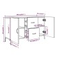 vidaXL Sideboard Räuchereiche 100x36x60 cm Holzwerkstoff vidaXL Sideboard Räuchereiche 100x36x60 cm Holzwerkstoff