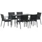 vidaXL 7-tlg. Garten-Essgruppe mit Kissen Poly Rattan und Stahl vidaXL 7-tlg. Garten-Essgruppe mit Kissen Poly Rattan und Stahl