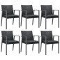vidaXL 7-tlg. Garten-Essgruppe mit Kissen Poly Rattan und Stahl vidaXL 7-tlg. Garten-Essgruppe mit Kissen Poly Rattan und Stahl
