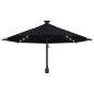 vidaXL Sonnenschirm Wandmontage mit LEDs und Metallmast 300 cm Schwarz vidaXL Sonnenschirm Wandmontage mit LEDs und Metallmast 300 cm Schwarz